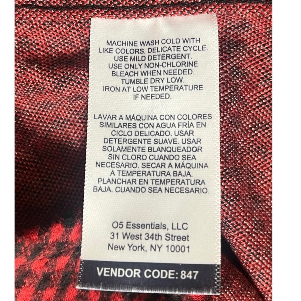 Chaps Heavy Red Black Plaid Lumber Jack Flannel Long Sleeve Shirt Size XL Men's - Picture 7 of 7